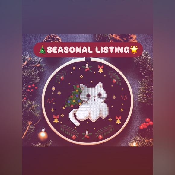 ❄️🖤❄️❤️  a lil bit worn Vintage Xmas Decor ❄️🖤❄️❤️ - Picture 8 of 8